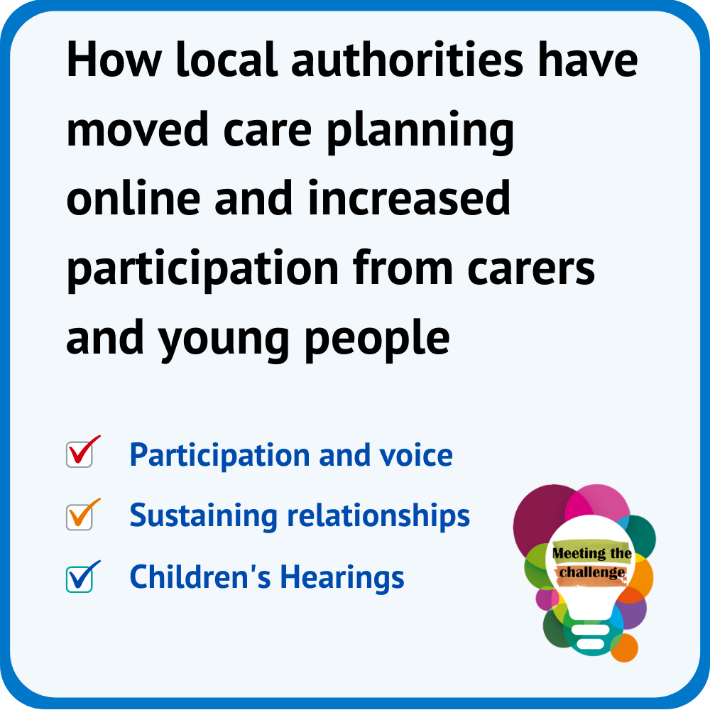 Meeting the challenge - How local authorities have moved care planning online