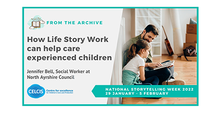 A graphic promoting storytelling week - Life Story Work blog