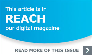 Graphic text - This article is in Reach magazine, read more of this issue