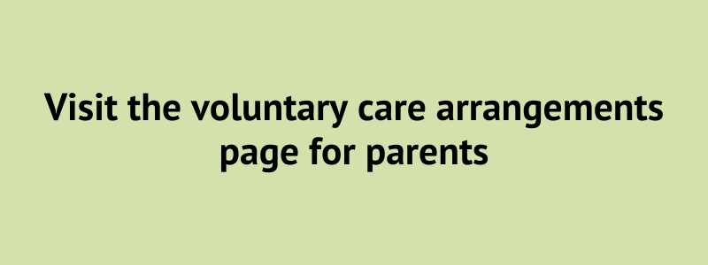 Return to voluntary care arrangements for parents banner