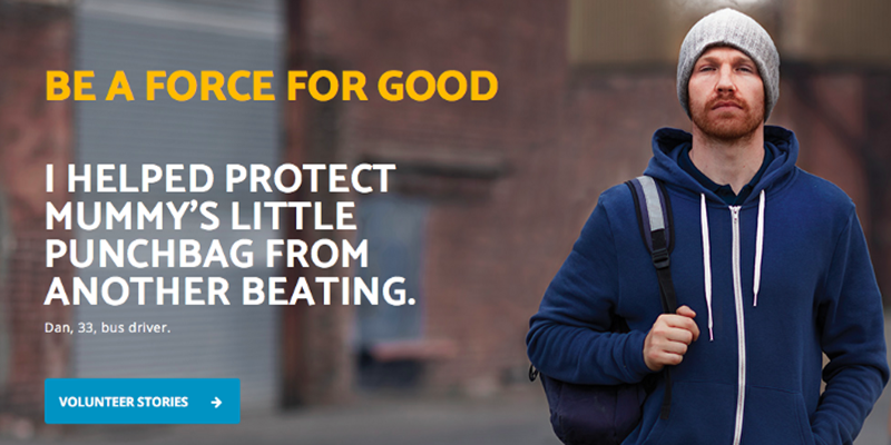 A poster from a Children's Hearings Scotland advertising campaign entitled: Be a force for good